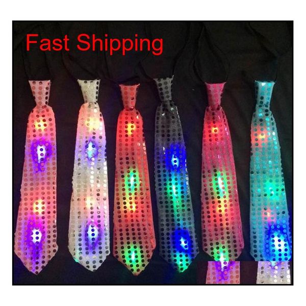 children's sequins led tie lighting tie tie shiny party gift christmas halloween club bar st qylxoc nana_shop, Black;gray
children's sequins led tie lighting tie tie shiny party gift christmas halloween club bar st qylxoc nana_shop, Black;gray