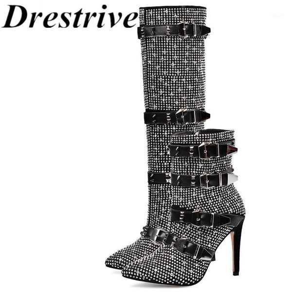 drestrive crystal 2020 new arrival women knee high boots pointed toe thin heel buckle rivet kid suede high heel shoes zipper1, Black
drestrive crystal 2020 new arrival women knee high boots pointed toe thin heel buckle rivet kid suede high heel shoes zipper1, Black
