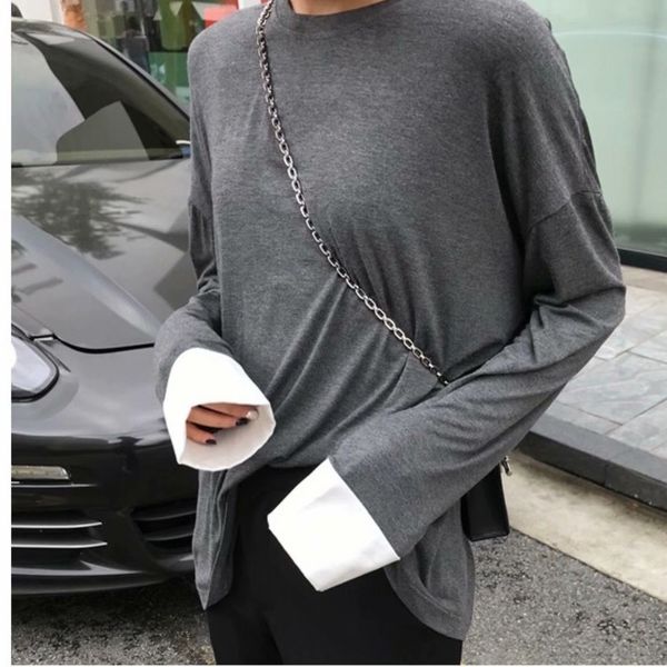 fall 19 new net red design sleeve new internet red design trend stitching white loose long sleeve bottoming shirt trend lkmcp
fall 19 new net red design sleeve new internet red design trend stitching white loose long sleeve bottoming shirt trend lkmcp