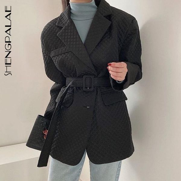 shengpalae 2021 autumn winter women's jacket vintage lapel three dimensional plaid loose suit cotton padded coat with belt 5a254, Black;brown
shengpalae 2021 autumn winter women's jacket vintage lapel three dimensional plaid loose suit cotton padded coat with belt 5a254, Black;brown