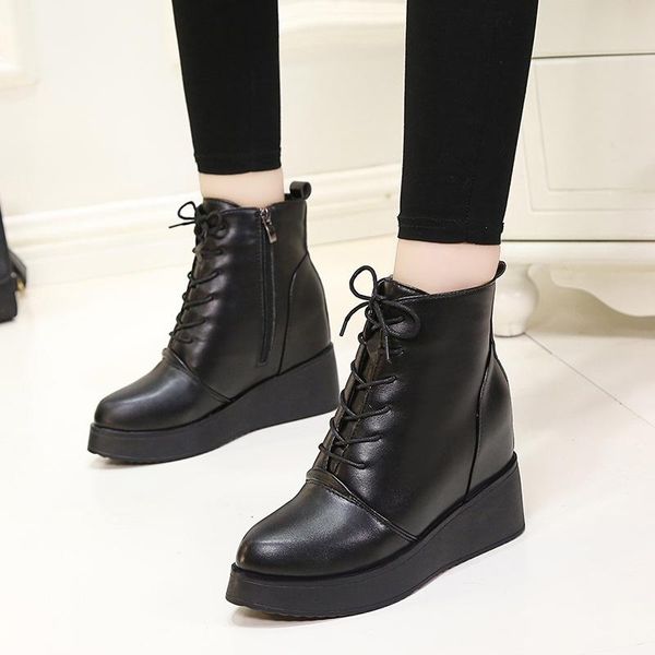 boots xjrhxjr botas women leather motorcycle ankle wedges female lace up platforms inside increased autumn winter shoes woman, Black
boots xjrhxjr botas women leather motorcycle ankle wedges female lace up platforms inside increased autumn winter shoes woman, Black