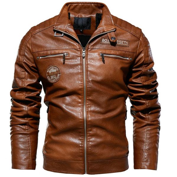 2020 men's plush leather jacket pu jacket men's motorcycle wear fashion and sports jacket, Black
2020 men's plush leather jacket pu jacket men's motorcycle wear fashion and sports jacket, Black