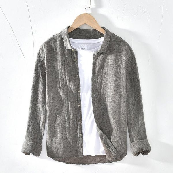 men's casual shirts men fashion japan style vintage single breasted long sleeve 100% yarn-dyed linen shirt male loose top, White;black
men's casual shirts men fashion japan style vintage single breasted long sleeve 100% yarn-dyed linen shirt male loose top, White;black