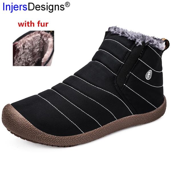 waterproof winter boots lovers snow boots plush keep warm fur cotton shoes outdoor slip-on ski big size 35-48, Black 
waterproof winter boots lovers snow boots plush keep warm fur cotton shoes outdoor slip-on ski big size 35-48, Black