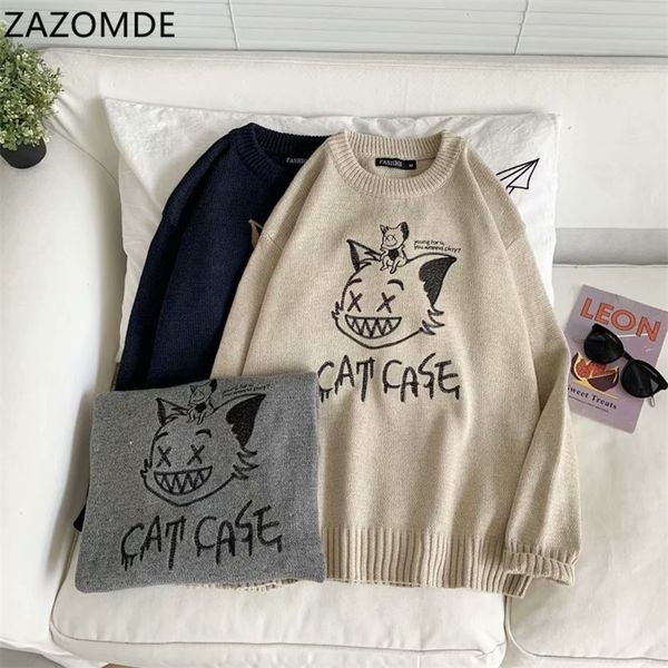 zazomde autumn fashion hip hop streetwear funny cat sweaters casual men clothing pullover loose sweater 201212, White;black
zazomde autumn fashion hip hop streetwear funny cat sweaters casual men clothing pullover loose sweater 201212, White;black