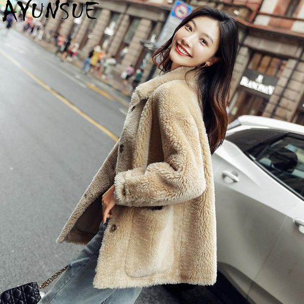 ayunsue women's real fur coat wool jacket woman autumn winter coats women 2020 korean fashion clothes mulheres casacos pph1994, Black
ayunsue women's real fur coat wool jacket woman autumn winter coats women 2020 korean fashion clothes mulheres casacos pph1994, Black