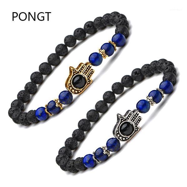 charm bracelets 6mm natural lapis lazuli black lava stone beaded bracelet for women fatima hamsa hand men jewelry valentines day gift1, Golden;silver
charm bracelets 6mm natural lapis lazuli black lava stone beaded bracelet for women fatima hamsa hand men jewelry valentines day gift1, Golden;silver
