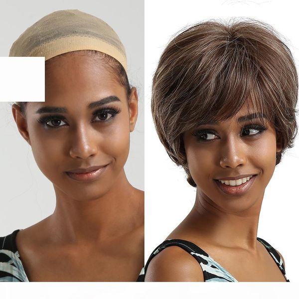 qualityshort wavy brown grey mixed synthetic hair wigs for women daily wigs with bangs ladies heat resistant natural hair wig, Black
qualityshort wavy brown grey mixed synthetic hair wigs for women daily wigs with bangs ladies heat resistant natural hair wig, Black