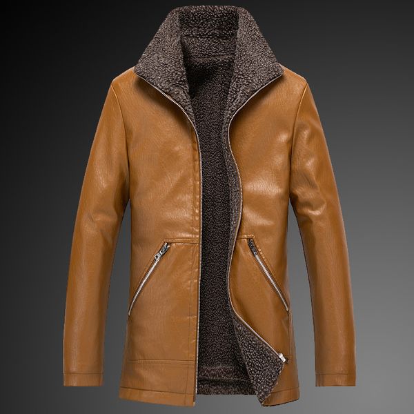 spring pilot leather bomber medium style jacket men military autumn thick warm flight jacket male fleece coat shearl outwear, Black
spring pilot leather bomber medium style jacket men military autumn thick warm flight jacket male fleece coat shearl outwear, Black