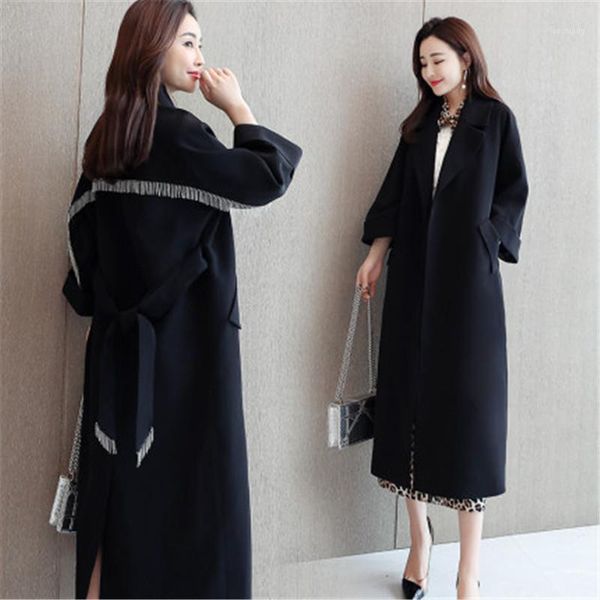 new fashion windbreaker women's british style 2020 spring autumn korean loose long trench coat m4761, Tan;black
new fashion windbreaker women's british style 2020 spring autumn korean loose long trench coat m4761, Tan;black