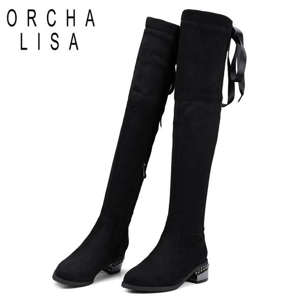 orcha lisa большого размера зима женщины над коленом zipper boots мода теплых riband сапоги обувь женского botas mujer черного прохладным c7, Black
orcha lisa большого размера зима женщины над коленом zipper boots мода теплых riband сапоги обувь женского botas mujer черного прохладным c7, Black