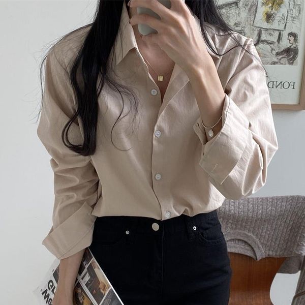 hzirip lapel korean chic casual all match stylish 2020 women minimalist loose leisure solid office lady brief shirts, White
hzirip lapel korean chic casual all match stylish 2020 women minimalist loose leisure solid office lady brief shirts, White