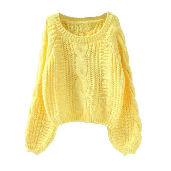 roupas femininas women pull sweaters new yellow sweater jumpers candy color harajuku chic short sweater twisted pull, White;black
roupas femininas women pull sweaters new yellow sweater jumpers candy color harajuku chic short sweater twisted pull, White;black