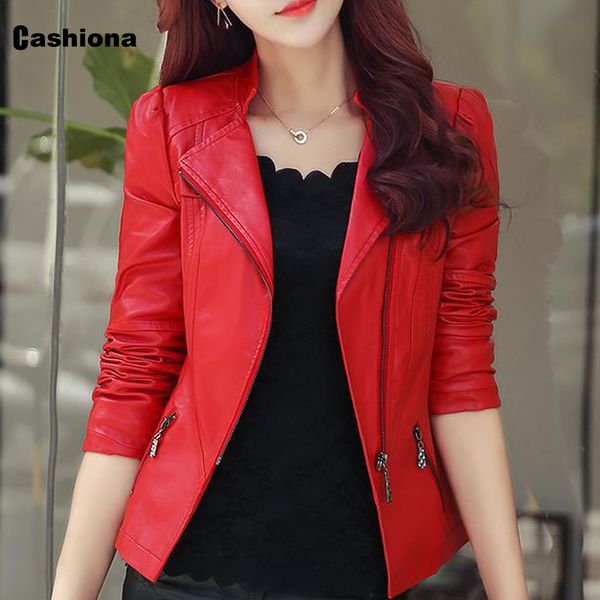 cashiona new faux pu leather jackets women autumn outerwear pockets zipper coat slim biker jacket red black womens clothing 201030
cashiona new faux pu leather jackets women autumn outerwear pockets zipper coat slim biker jacket red black womens clothing 201030