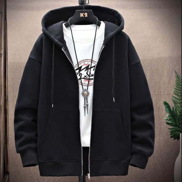 2020 autumn cardigan sweatshirts men's trendy casual zipper hooded loose plus fleece warm jacket mens clothing outerwear, Black
2020 autumn cardigan sweatshirts men's trendy casual zipper hooded loose plus fleece warm jacket mens clothing outerwear, Black