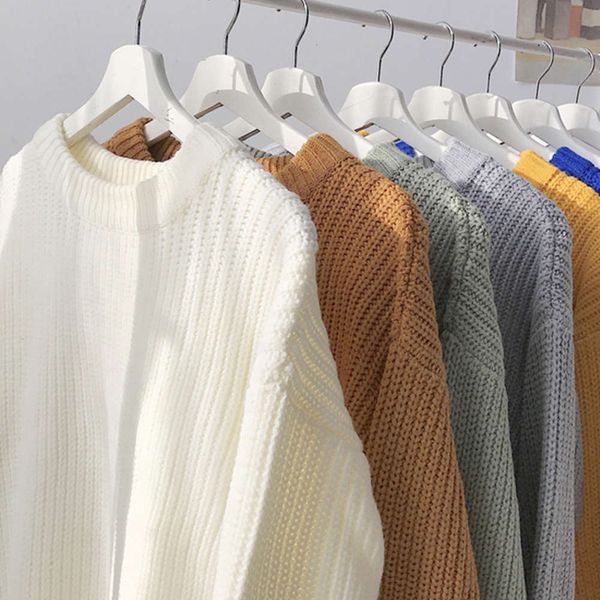 autumn and winter korean trend round neck pullover versatile casual solid color men's sweater, White;black
autumn and winter korean trend round neck pullover versatile casual solid color men's sweater, White;black