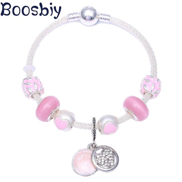 new arrival silver plated european style charm bracelet diy brand bracelet for women romantic pink love heart jewelry gift, Golden;silver
new arrival silver plated european style charm bracelet diy brand bracelet for women romantic pink love heart jewelry gift, Golden;silver