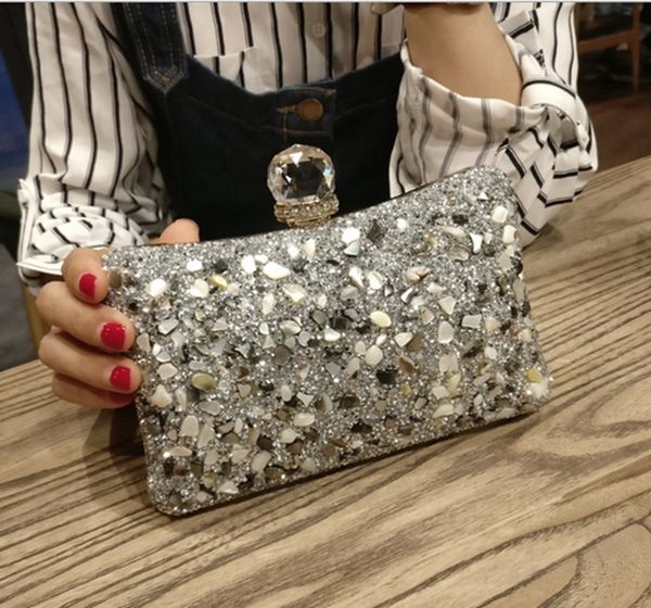 designer-girl's dinner party ornaments personality diamond hand bag fashion chain shoulder bag aslant shoulder
designer-girl's dinner party ornaments personality diamond hand bag fashion chain shoulder bag aslant shoulder
