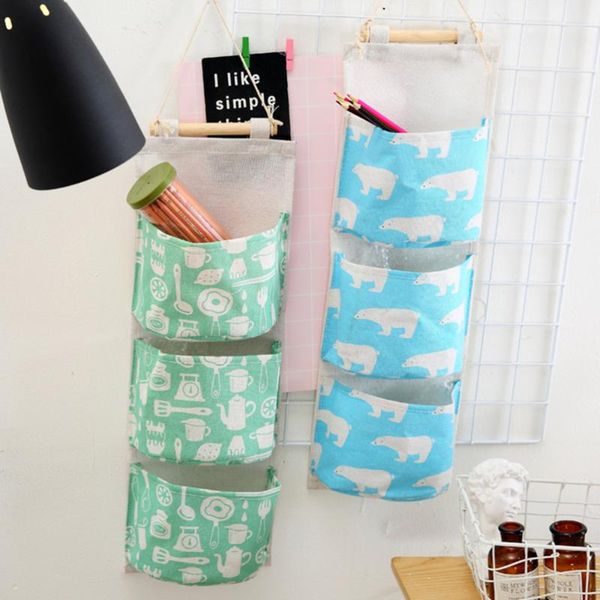 1pc fabric linen 3 pockets cotton cute closet wall door hanging organizer bag storage for room (random color
1pc fabric linen 3 pockets cotton cute closet wall door hanging organizer bag storage for room (random color
