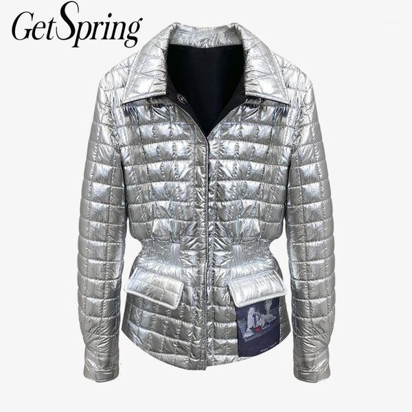women's down & parkas getspring women parka silver woman winter coats and jackets thickened fashion slim ladies 2021 1, Black
women's down & parkas getspring women parka silver woman winter coats and jackets thickened fashion slim ladies 2021 1, Black