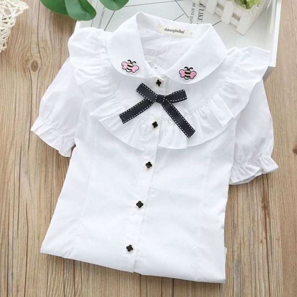 little girl's inch short foreign sle girl primary school students' white shirt children's half sve5tqv, White;black
little girl's inch short foreign sle girl primary school students' white shirt children's half sve5tqv, White;black
