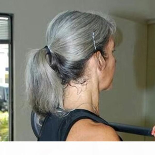 natural silver grey human hair ponytail hairpiece, wraps around dye natural hightlight salt and pepper gray hair ponytail french braids, Black
natural silver grey human hair ponytail hairpiece, wraps around dye natural hightlight salt and pepper gray hair ponytail french braids, Black