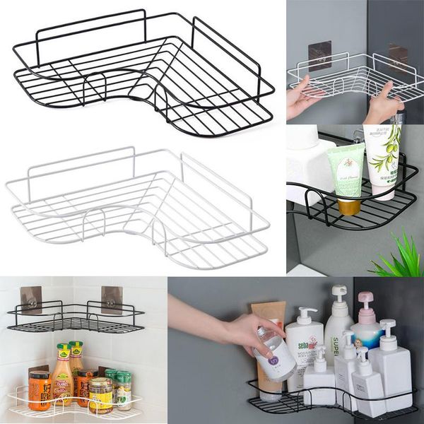 hooks & rails 2 pcs holder shelf bathroom kitchen tripod corner wall-mounted non-perforated storage tray black white home essential
hooks & rails 2 pcs holder shelf bathroom kitchen tripod corner wall-mounted non-perforated storage tray black white home essential