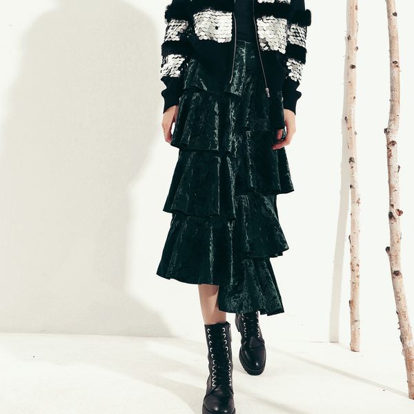 of velvet women with maxi jagged jawbones shredded feminine skirts dividing elastic solid skirt gc9q, Black
of velvet women with maxi jagged jawbones shredded feminine skirts dividing elastic solid skirt gc9q, Black
