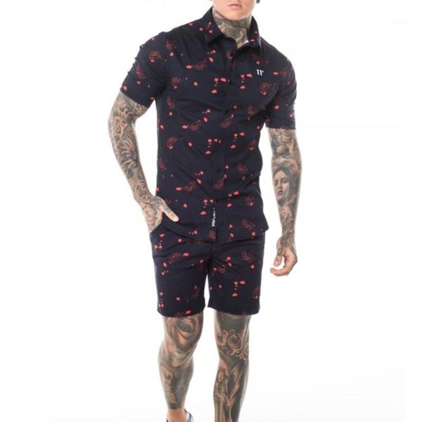 men street shirt and shorts summer bohemia style printed outfit 2 piece set fashion casual comfortable homme men's set 1.171, Gray
men street shirt and shorts summer bohemia style printed outfit 2 piece set fashion casual comfortable homme men's set 1.171, Gray