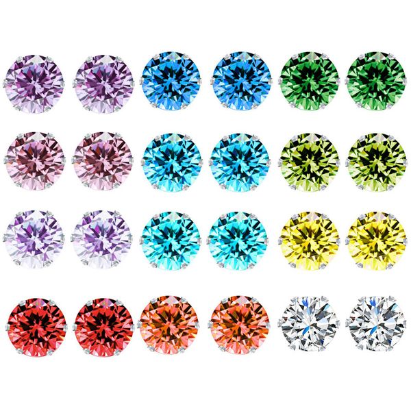 super affordable, super beautiful rainbow color 12 pairs of six-claw earrings, gift crystal rhinestone cut jewelry, men's and women, Golden;silver
super affordable, super beautiful rainbow color 12 pairs of six-claw earrings, gift crystal rhinestone cut jewelry, men's and women, Golden;silver