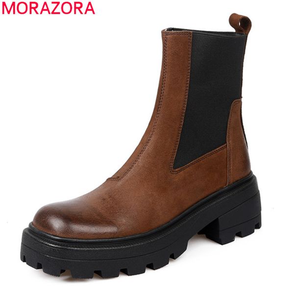 morazora genuine leather boots thick heels square toe mixed colors ladies shoes autumn winter ankle boots for woman 1026, Black
morazora genuine leather boots thick heels square toe mixed colors ladies shoes autumn winter ankle boots for woman 1026, Black
