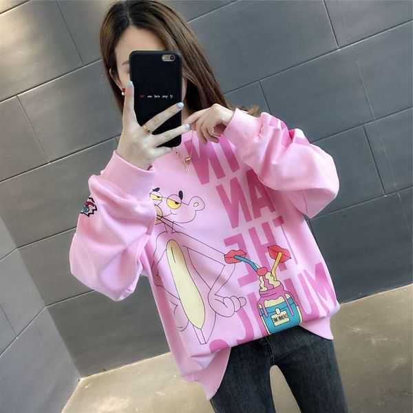 2sf4beuropean style young wormwear women's sweater thickened autumn and winter new 2020 loose korean version, Black
2sf4beuropean style young wormwear women's sweater thickened autumn and winter new 2020 loose korean version, Black