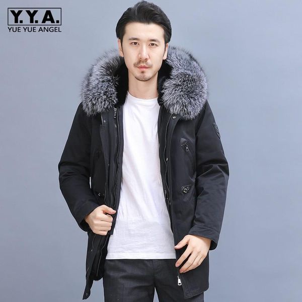 men's leather & faux winter real fur collar mens natural lining overcoat plus size 5xl thick warm coat casual parkas, Black
men's leather & faux winter real fur collar mens natural lining overcoat plus size 5xl thick warm coat casual parkas, Black