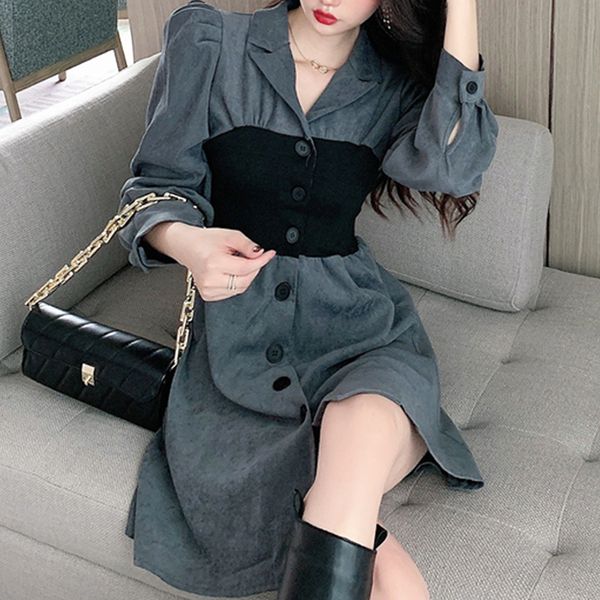 2021 new party elegant women long sleeve patchwork casual mini shirt female autumn office blazer dress korean clothing 7wi8, Black;gray
2021 new party elegant women long sleeve patchwork casual mini shirt female autumn office blazer dress korean clothing 7wi8, Black;gray