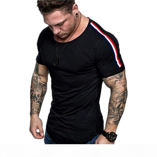 mens summer slim fit tshirt crew neck short sleeve men clothing casual bresthable panelled tees, White;black
mens summer slim fit tshirt crew neck short sleeve men clothing casual bresthable panelled tees, White;black