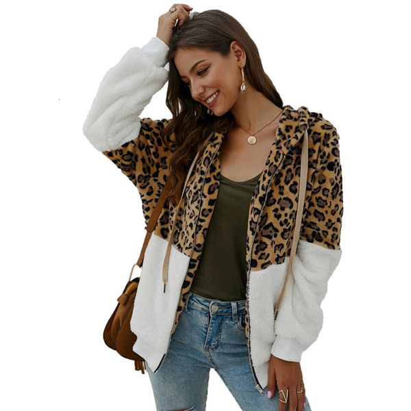 women leopard print zip women's fleece fur jacket outerwear winter warm hooded ffy coat overcoat size s-xl, Black;brown
women leopard print zip women's fleece fur jacket outerwear winter warm hooded ffy coat overcoat size s-xl, Black;brown