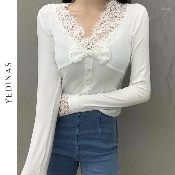 women's blouses & shirts yedinas womens and 2021 solid ladies lace patchwork women blusas casual slim korean sweet fashion1, White
women's blouses & shirts yedinas womens and 2021 solid ladies lace patchwork women blusas casual slim korean sweet fashion1, White