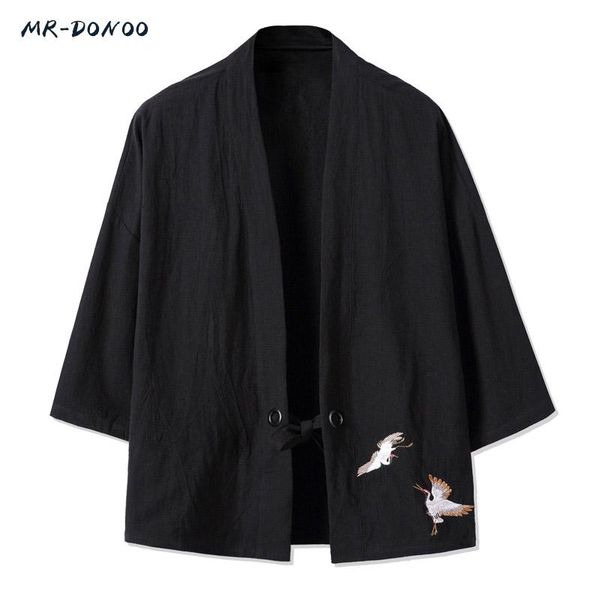 mrdonoo kimono chinese style men's retro three quarter sleeve cardigan jacket han chinese clothing loose large cotton linen top, Tan;black
mrdonoo kimono chinese style men's retro three quarter sleeve cardigan jacket han chinese clothing loose large cotton linen top, Tan;black