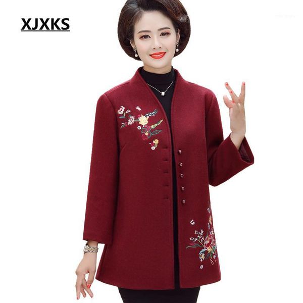 xjxks fashion v-neck wool knitted women coat 2019 autumn winter new temperament embroidery loose plus size women woolen coat1, Black
xjxks fashion v-neck wool knitted women coat 2019 autumn winter new temperament embroidery loose plus size women woolen coat1, Black