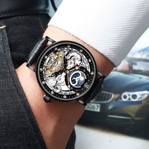kinyued multiple time zone mens watches automatic mechanical watch men tourbillon sport clock business wristwatch relojes hombre, Slivery;brown
kinyued multiple time zone mens watches automatic mechanical watch men tourbillon sport clock business wristwatch relojes hombre, Slivery;brown