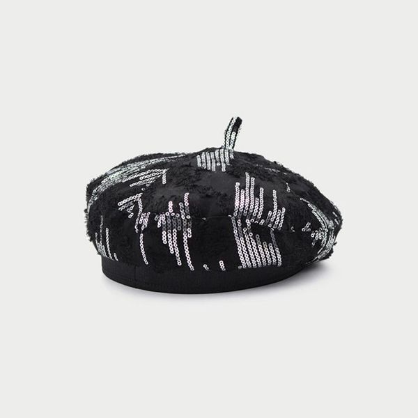 hat female autumn sequin beret tide painter cap all-match japanese newsboy cap1, Blue;gray
hat female autumn sequin beret tide painter cap all-match japanese newsboy cap1, Blue;gray