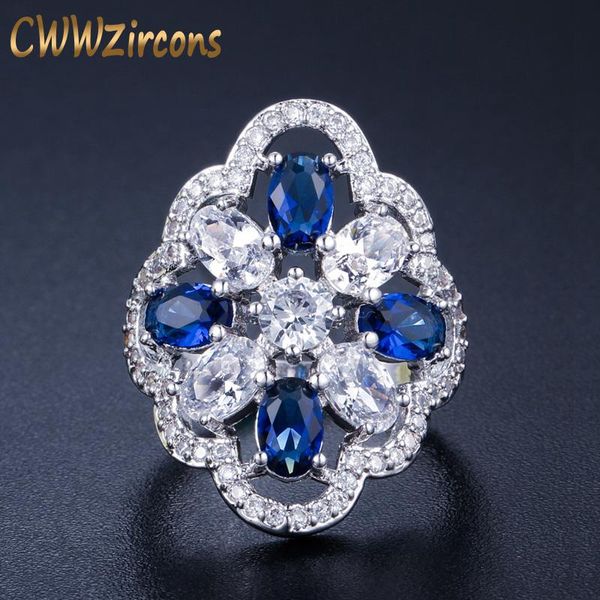 wedding rings cwwzircons gorgeous women party jewelry accessories silver color cz big wide band ring with blue stone r014, Slivery;golden
wedding rings cwwzircons gorgeous women party jewelry accessories silver color cz big wide band ring with blue stone r014, Slivery;golden