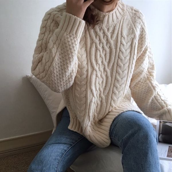 colorfaith 2020 autumn winter women's sweaters pullovers warm minimalist korean fashionable solid wild oversize jumpers lj201126, White;black
colorfaith 2020 autumn winter women's sweaters pullovers warm minimalist korean fashionable solid wild oversize jumpers lj201126, White;black