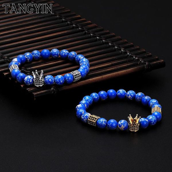 2021 Hot Trendy Imperial Stone Beads Pave CZ Imperial Crown Charm Bracelets For Men Or Women Bracelet Jewelry Pulseira hombres, Golden;silver
2021 Hot Trendy Imperial Stone Beads Pave CZ Imperial Crown Charm Bracelets For Men Or Women Bracelet Jewelry Pulseira hombres, Golden;silver