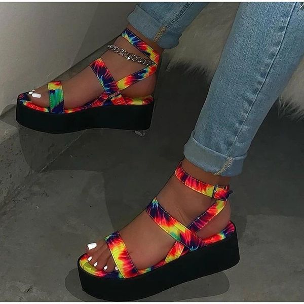 2020 new women's sandals colorful flat platform summer print ladies ankle buckle strap sandalias mujer shoes female casual woman, Black
2020 new women's sandals colorful flat platform summer print ladies ankle buckle strap sandalias mujer shoes female casual woman, Black