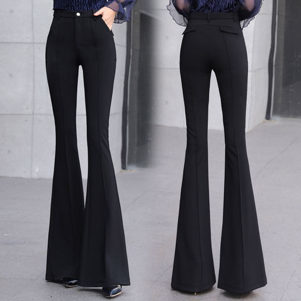 women springy high waist bell bottom mom casual black flare wide leg pants big plus size s-3xl trousers 1020, Black;white
women springy high waist bell bottom mom casual black flare wide leg pants big plus size s-3xl trousers 1020, Black;white