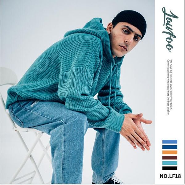 hooded knitted sweater black color loose men's hoodie blue winter casural male winter streetwear sweatshirts
hooded knitted sweater black color loose men's hoodie blue winter casural male winter streetwear sweatshirts