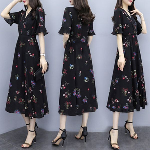 gedto women's mm long skirt large floral dress 2020 summer new fat size belly covering slimming mid-length aline dress fashion 2p9wy, Black;gray
gedto women's mm long skirt large floral dress 2020 summer new fat size belly covering slimming mid-length aline dress fashion 2p9wy, Black;gray