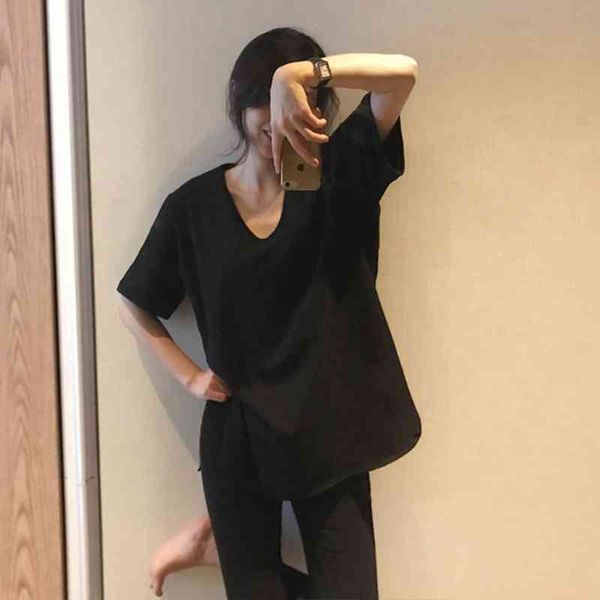 summer t shirt women solid color short sleeved t-shirt womens korean style long loose plus sized, White
summer t shirt women solid color short sleeved t-shirt womens korean style long loose plus sized, White