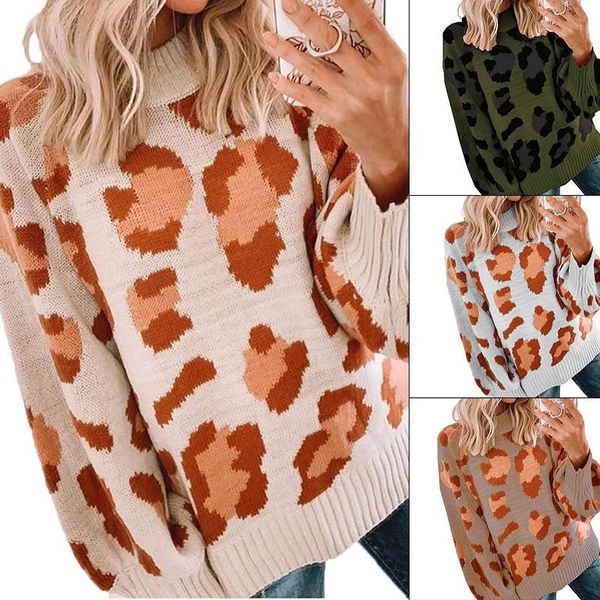 winter women long sleeve knitted leopard casual pullover 2020 fall fashion street style plus size warm sweaters, White;black
winter women long sleeve knitted leopard casual pullover 2020 fall fashion street style plus size warm sweaters, White;black